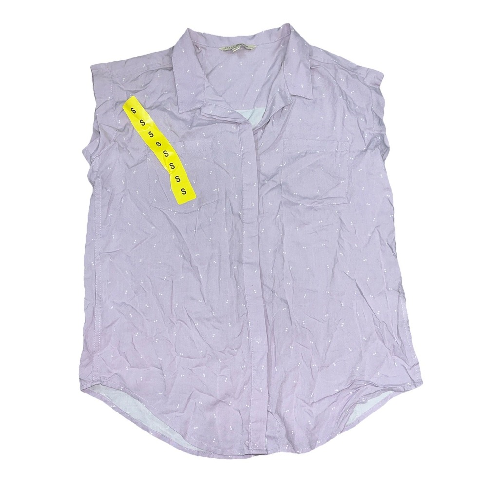Jachs‎ Girlfriend Ladies' Size **XL** Short Sleeve Blouse, Purple Dot